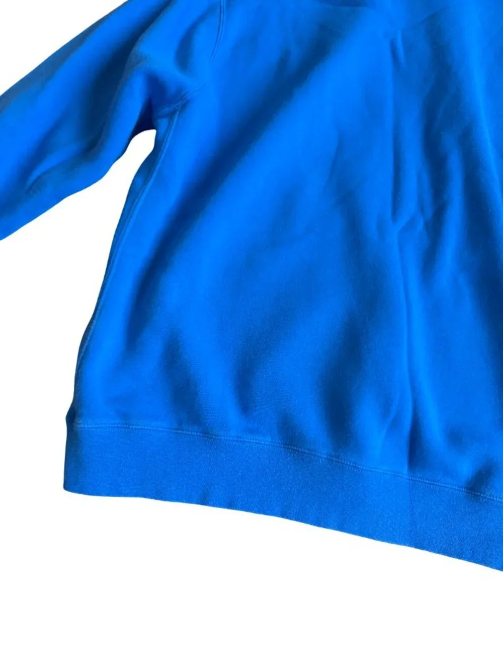 Nike Bright Blue Pullover Hoodie Sweater Hooded Cozy Cotton Size Large Men's